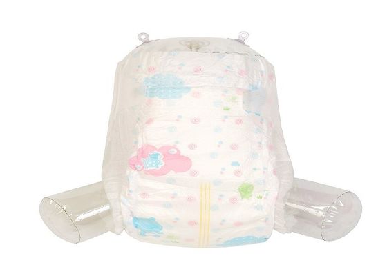SMS Non Woven Popok Bayi Super Lembut Pita Ajaib 450 * 320mm Disesuaikan