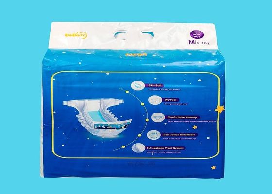 Putih Bernapas Backsheet Popok Bayi Lembut 390 * 320mm Kartun Dicetak