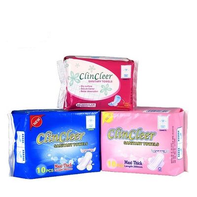 White Antimicrobial Pure Cotton Sanitary Napkins Disposable Daily Use Pads
