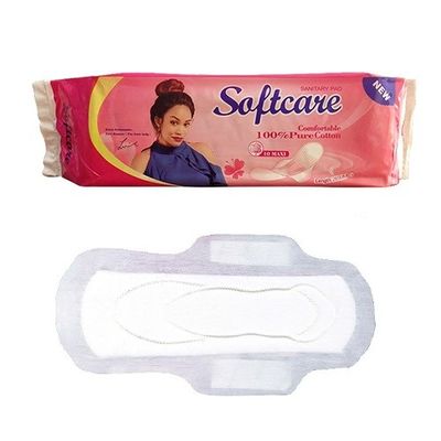 Penggunaan Malam 290mm Cotton Sanitary Napkin Ultra Panjang Bernapas PE Film