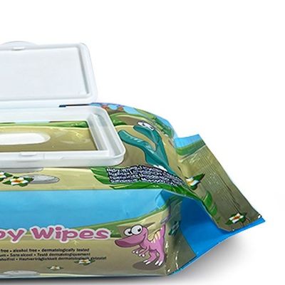 No Fragrance 60pcs Tisu Bayi Kulit Sensitif Non Woven Spunlace