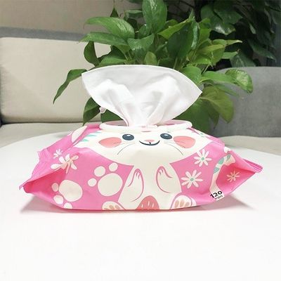 OEM Pembersih Kulit Bayi Tisu Basah Lembut Susu Kambing Tanpa Sensitisasi
