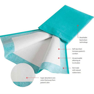 Bantalan Tempat Tidur Inkontinensia Penyerap Super Sekali Pakai Mengganti Pad Liner 45 * 60cm